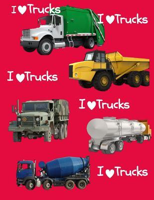Read Online I Love Trucks: Blank Notebook for Kids: Kids Notebook for Coloring Drawing and Writing -  file in PDF