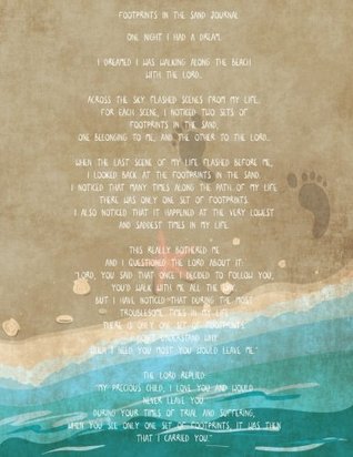 Read Online Footprints in the Sand Journal: Bible Journaling - Christian Journal with Footprints in the Sand Poem Lyrics: Volume 1 (Christian Notebooks and Journals) - Christian Art Essentials file in ePub