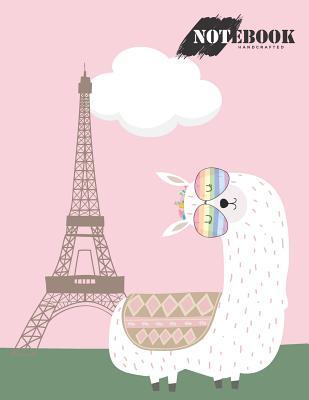 Download Notebook: Cute with llama paris pink cover and Lined pages, Extra large (8.5 x 11) inches, 110 pages, White paper - J Jamue file in PDF