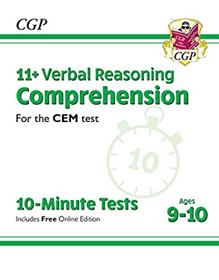 Read Online New 11 CEM 10-Minute Tests: Comprehension - Ages 9-10 (with Online Edition) (CGP 11 CEM) - CGP Books file in PDF